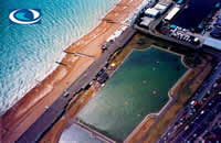 Hove lagoon from the air