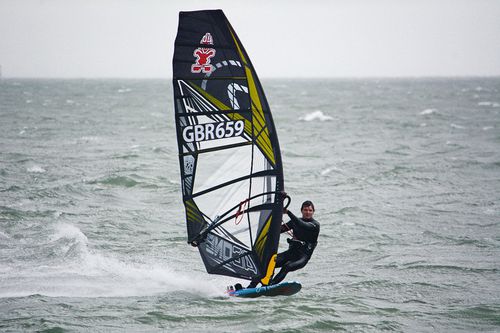 James Dinsmore sailing at Hayling Island.