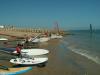 Lining up for a beach start.