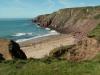 Looking down on the surf beach.